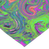 Nappe Trippy Chartreuse et Blue Retro Liquid Swirl (Angle)
