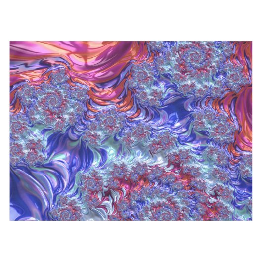 Nappe Trippy coloré Super numérique Abstrait Fractal (Devant (Horizontal))