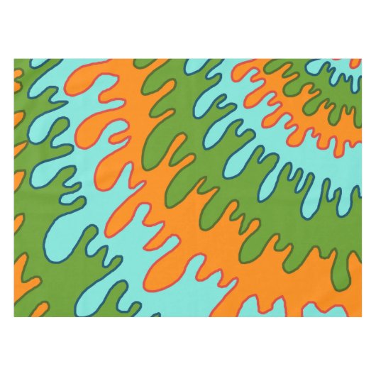 Nappe Trippy Green Orange Liquid Dripe Motif Y2K (Devant (Horizontal))