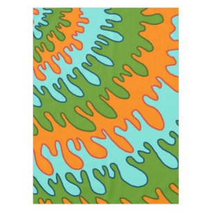 Nappe Trippy Green Orange Liquid Dripe Motif Y2K
