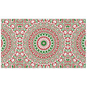 Nappe Trippy Hippie Groovy Boho Funky Noël Mandala (Devant (Horizontal))