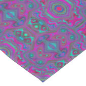 Nappe Trippy Retro Magenta, bleu et vert Abstrait (Angle)