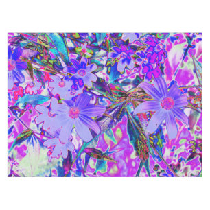 Nappe Trippy violet et Magenta Fleurs sauvages colorés
