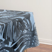 Nappe Tropical Dark Blue Monstera Jungle Leaves (In Situ)