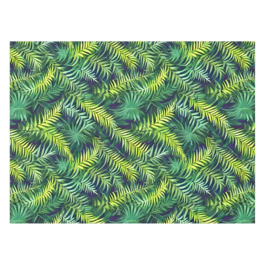 Nappe Tropical Green Leaf Fern Motif (Devant (Horizontal))