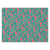 Nappe Tropical Hibiscus and Palm Leaf Pattern  (Devant (Horizontal))