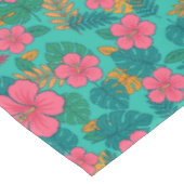 Nappe Tropical Hibiscus and Palm Leaf Pattern  (Angle)