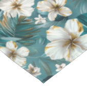 Nappe Tropical Hibiscus Floral Sarcelle (Angle)