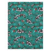 Nappe Tropical jungle palm leaves orchid flowers bloom c (Devant)