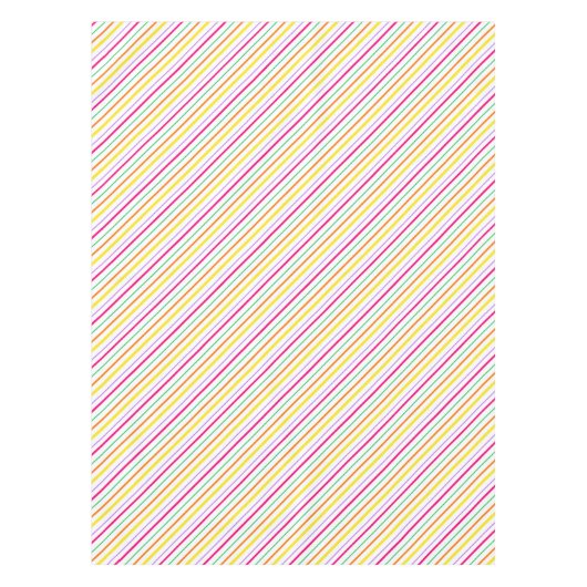 Nappe Tropical Rose Vert Orange Yellow Stripes (Devant)