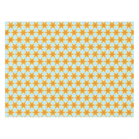 Nappe Tropical Starfruit Pattern Blue Orange  (Devant (Horizontal))