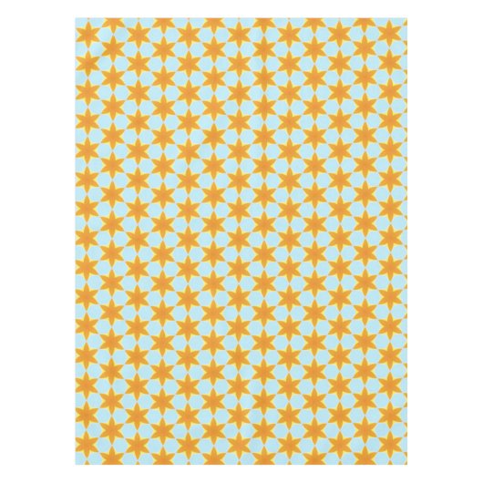 Nappe Tropical Starfruit Pattern Blue Orange  (Devant)