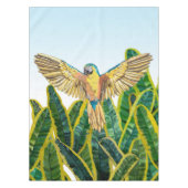 Nappe Tropical Summer Yellow Parrot Bird Banana Feuilles (Devant)
