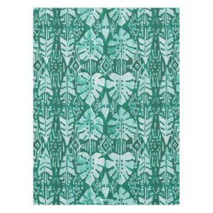 Nappe Tropical tribal vert hawaïen de la JUNGLE IKAT