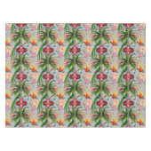 Nappe Tropical, vintage, exotique, été, oiseaux, fleurs  (Devant (Horizontal))