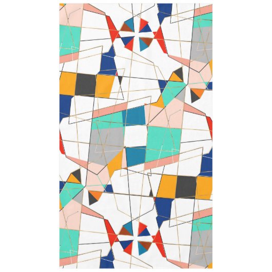 Nappe Trucs géométriques Abstraits dorés modernes (Devant)