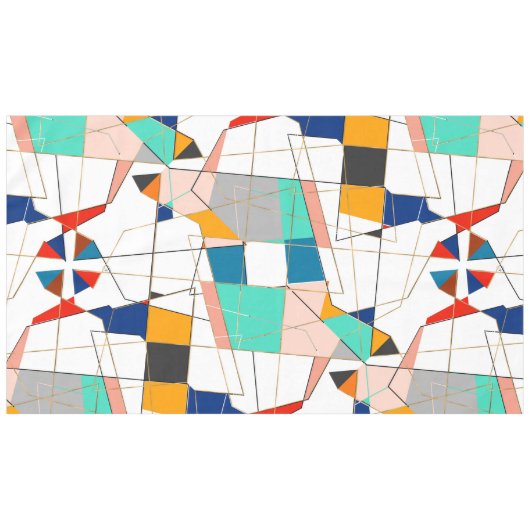 Nappe Trucs géométriques Abstraits dorés modernes (Devant (Horizontal))