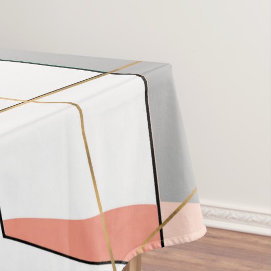 Nappe Trucs géométriques Abstraits dorés modernes (In Situ)