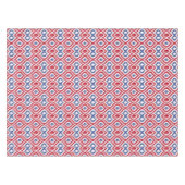 Nappe Tuile d'Ikat en rouge et bleu (Devant (Horizontal))