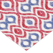 Nappe Tuile d'Ikat en rouge et bleu (Angle)