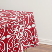 Nappe Tuiles marocaines - rouge foncé et blanc (In Situ)