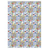 Nappe tuiles méditerranéennes, citron, fleurs, majolica, (Devant)