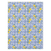 Nappe Tuiles portugaises, citrons, fruits, art d'été     (Devant)