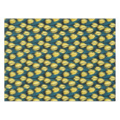 Nappe Tulières jaunes avec feuilles bleus (Devant (Horizontal))