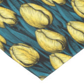Nappe Tulières jaunes avec feuilles bleus (Angle)