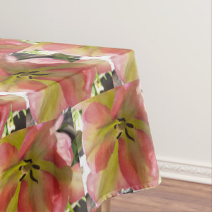 Nappe Tulipe rose et jaune