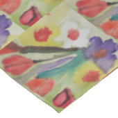 Nappe Tulipes Abstraites et fleurs de printemps (Angle)