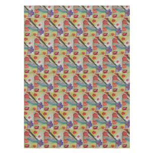 Nappe Tulipes Abstraites et fleurs de printemps