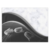 Nappe Tulipes Abstraites Marbres blancs (Devant (Horizontal))