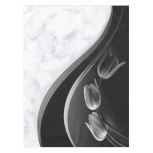Nappe Tulipes Abstraites Marbres blancs