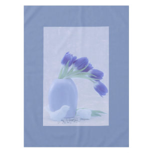 Nappe Tulipes Bleues Nature Morte
