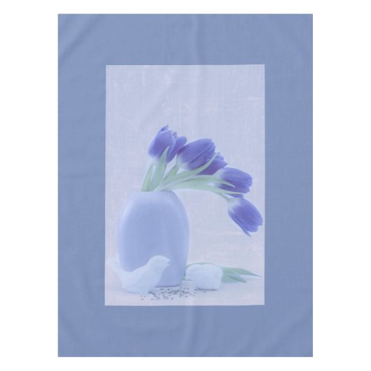 Nappe Tulipes Bleues Nature Morte (Devant)