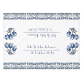 Nappe Tulipes dans Delft Blue personnalisable (Devant (Horizontal))