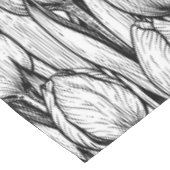 Nappe Tulipes en noir et blanc (Angle)