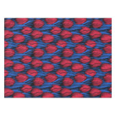 Nappe Tulipes en rouge et bleu (Devant (Horizontal))