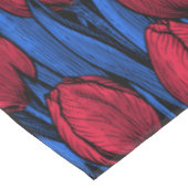 Nappe Tulipes en rouge et bleu (Angle)