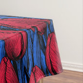 Nappe Tulipes en rouge et bleu (In Situ)