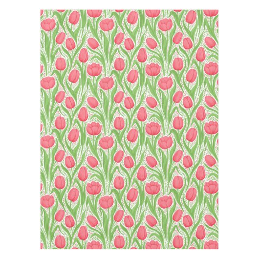Nappe Tulipes en rouge et vert (Devant)