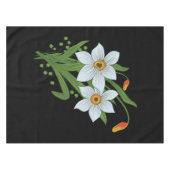 Nappe Tulipes et jonquilles Fleurs Fond noir (Devant (Horizontal))