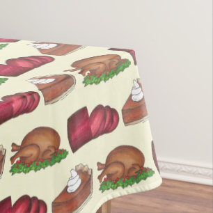 Nappe Turquie Cranberry Citrouille Pie Thanksgiving Dîne