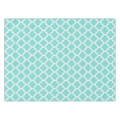 Nappe Turquoise Aqua Wht Moroccan Quatrefoil Pattern #5 (Devant (Horizontal))