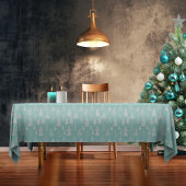 Nappe Turquoise Arbre de Noël Motif n° 6 ID1009