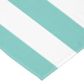 Nappe Turquoise bande de cabane et monogramme orange per (Angle)