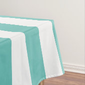 Nappe Turquoise bande de cabane et monogramme orange per (In Situ)