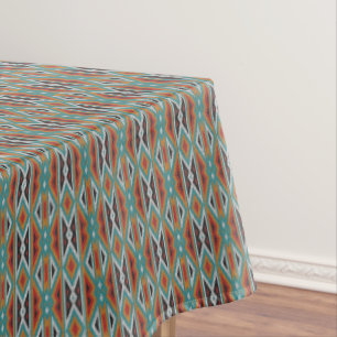 Nappe Turquoise Blue Green Red Terra Cotta Tribal Art Mo
