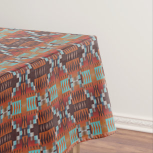 Nappe Turquoise Blue Rust Orange Rouge Brown Tribal Art
